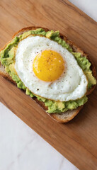 fried egg and avocado toast