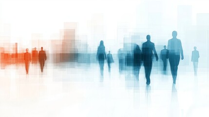 White Background with Stylized Human Figures