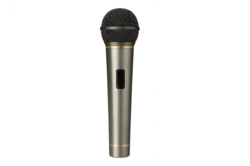 Acoustic Amplifier: A sleek, professional microphone poised to capture every nuance of the voice, perfect for recordings, presentations, or live performances. 