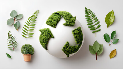 Embrace green living with this stunning plant recycling symbol, perfect for promoting sustainable practices, environmental awareness, and eco-friendly initiatives today