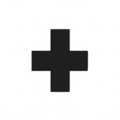 Fototapeta premium Bold medical cross illustration symbol representing emergency first aid and healthcare assistance signage