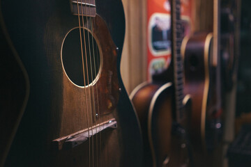 Old acoustic jazz guitar