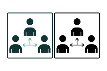 Community icon solid style suitable for websites, mobile apps, dashboards, and printable designs. Simple, modern, and fully editable vector format.