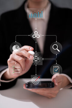 Programmer work bringing new technology innovation ai artificial intelligence workflow automation flowchart system diagram algorithm into business project management improve efficiency productivity