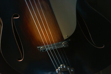 Old acoustic jazz guitar