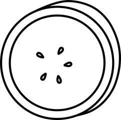 애호박 슬라이스 흑백