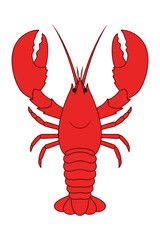 A Red Lobster Vector Illustration