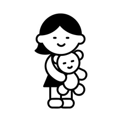 Child holding a teddy bear