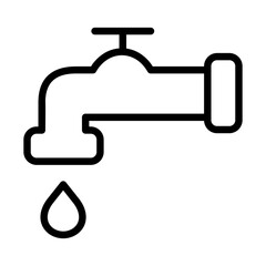 Tap Water Outline Icon