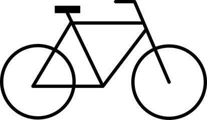 Bicycle Icon Simple Black Line Bike Symbol