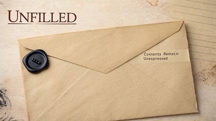 Vintage Envelope Displayed On Textured Paper Background