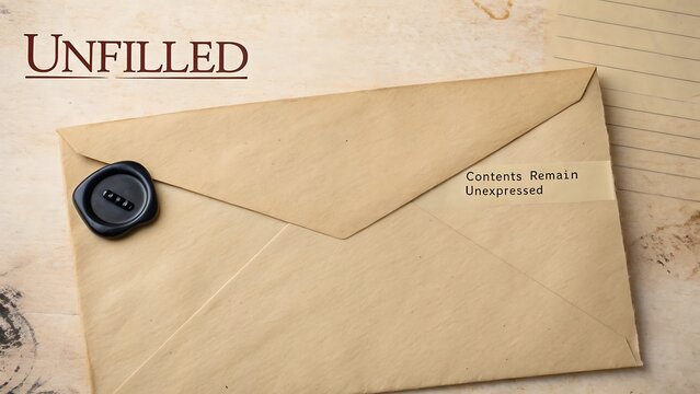 Vintage Envelope Displayed On Textured Paper Background