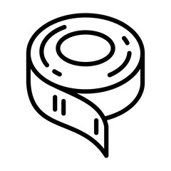 Steel Coil Icon - Black Outline