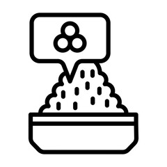 Plastic Pellet Icon - Black Outline