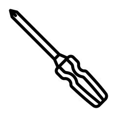 Screwdriver Icon - Black Outline
