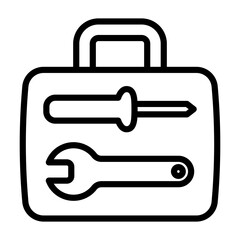 Toolkit Icon - Black Outline