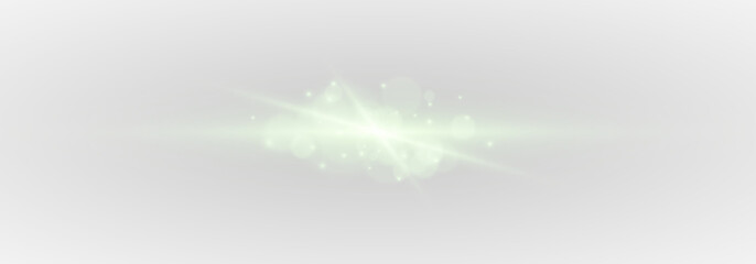 Glowing green energy streak cuts through darkness with soft neon haze and dynamic light trails, ideal for futuristic UI, HUD overlays, or digital motion effects. PNG