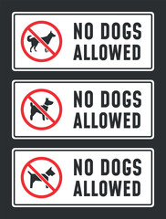no dogs allowed labels, dog restriction signs