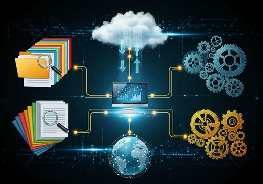 Streamline workflows with smart cloud solutions connecting files, data, and global analytics for a modern business, boosting efficiency and innovation now