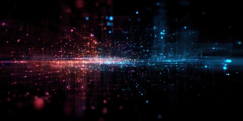 Obraz premium Digital background. Can be used for technological processes, neural networks and AI, digital storages, sound and graphic forms, science, education, etc.