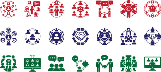 Diverse network of people connecting globally through technology and communication on transparent background