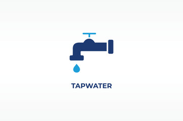TAP WATER vector, icon or logo sign isolated symbol illustration