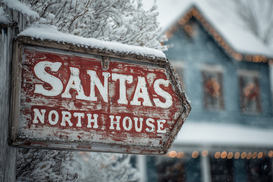 Sign to Santas house