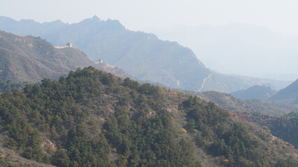 Fototapeta premium The great walls view which is located in Jinshan mountains in China 