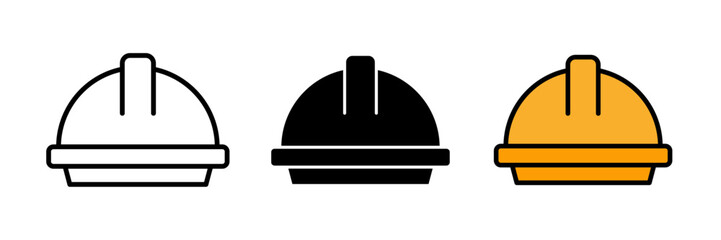 Hard hat icon typically shown as a protective helmet, symbolizing construction, safety, or industrial work.