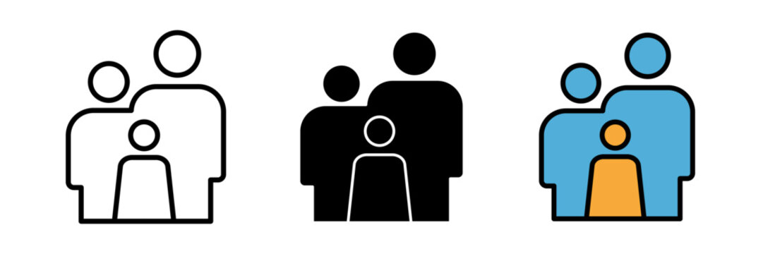 Parenting tips icon often depicted as a parent and child or a book with a heart, symbolizing guidance, advice, and child care.