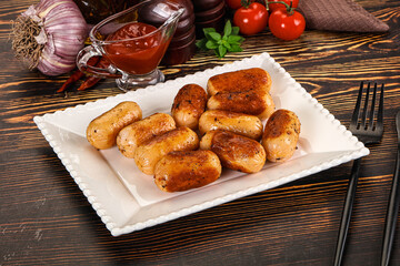 Roasted chicken mini sausages for breakfast