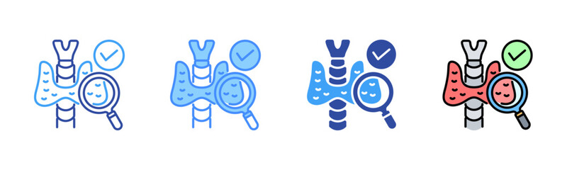 Thyroid Test Icon, Multi Styles Icon Set