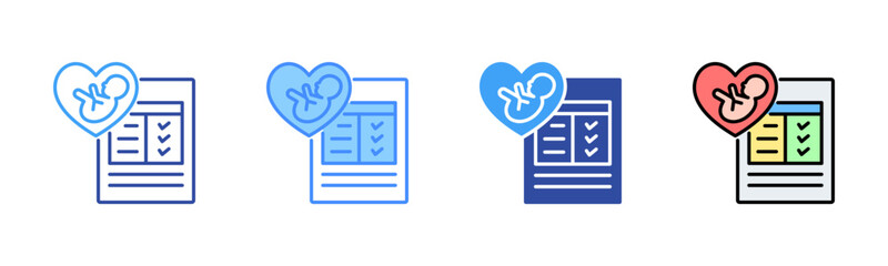 Postnatal Icon, Multi Styles Icon Set