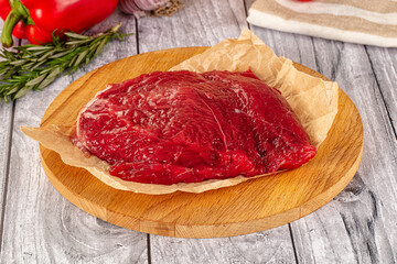 Raw beef meat fillet for cooking