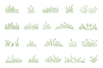 Obraz premium Charming hand drawn illustration of lush green grass blades perfect for nature themed designs and organic branding projects