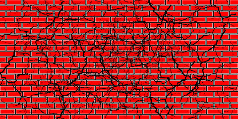 Bright and Clean Red black Brick Wall Background Texture Vector Illustration for Construction Wallpaper or Background Editable and Scalable eps 10.