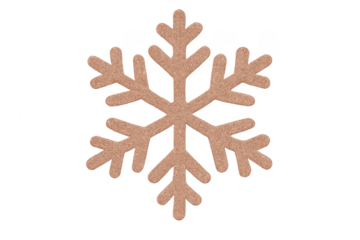 Rose gold glitter snowflake winter christmas decoration
