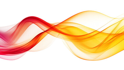 Vibrant abstract waves of red orange and yellow flowing across a transparent background