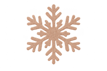 Rose gold glitter snowflake winter christmas decoration