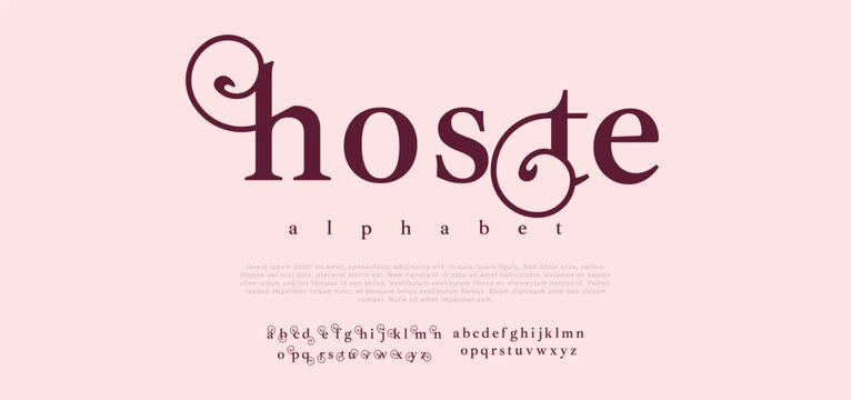 Minimal modern urban fonts for logo, brand etc. Typography typeface uppercase lowercase and number vector illustration.