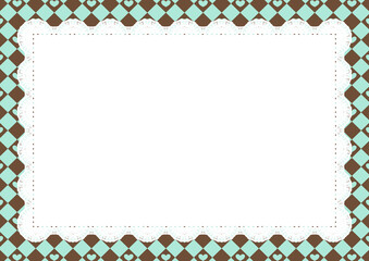 中央レース&times;ハートダイヤ(ミント)