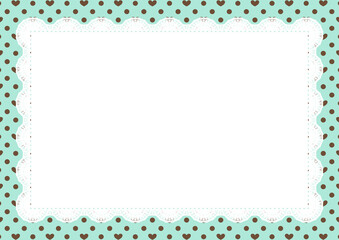 中央レース&times;ハートドット(ミント)