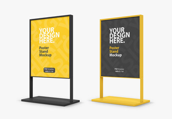 Advertising Poster Stand Mockup