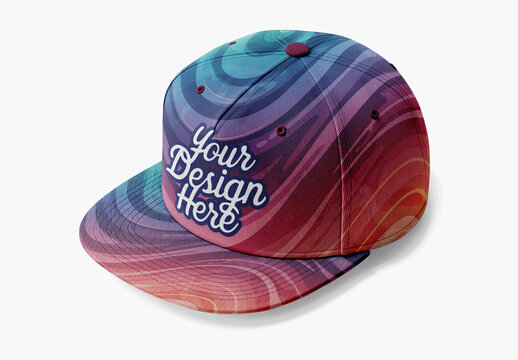 Snapback Cap Mockup Floating
