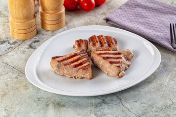 Gourmet Grilled tuna fish steak