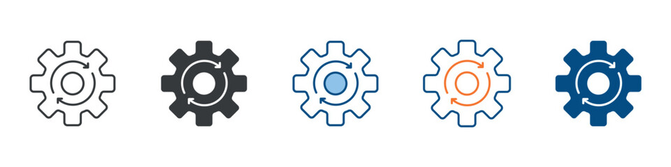 Obraz premium System Icon Set Multiple Style Collection 