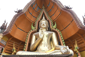 A large and beautiful Buddha statue at Wat Tham Suea, Kanchanaburi Province, Thailand