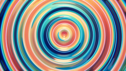 Bright concentric circles in rainbow colors creating a vortex effect