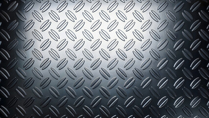 Fototapeta premium Modern industrial metal sheet with embossed pattern creates a dynamic sturdy background texture