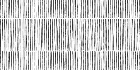 Black vertical brush stroke lines on white background seamless pattern abstract